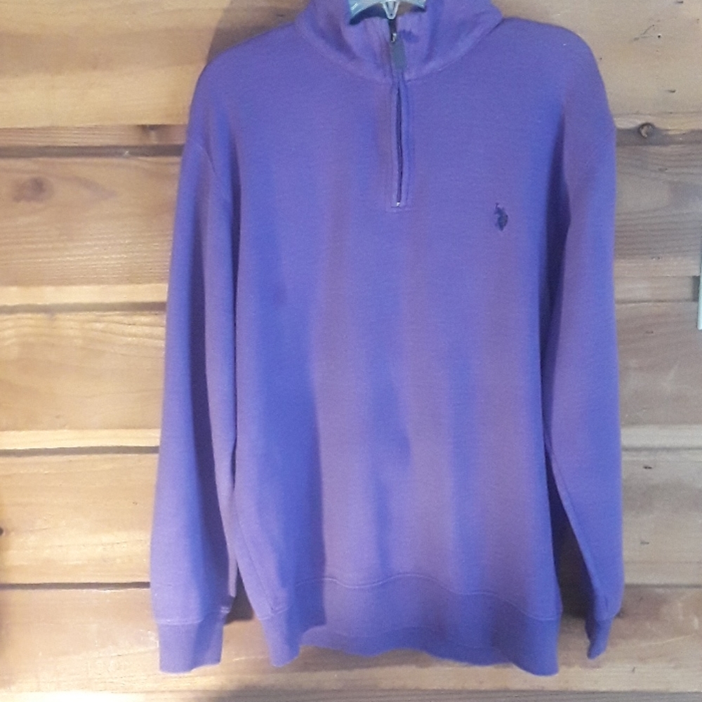 Purple Ralph Lauren ZIP down sweater